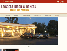 Tablet Screenshot of lancersdiner.com